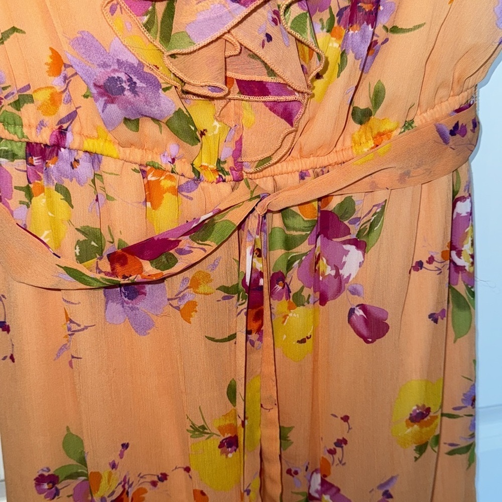 Emma & Michele Gold Sleeveless Sundress Scoop Neck - Picture 5 of 6